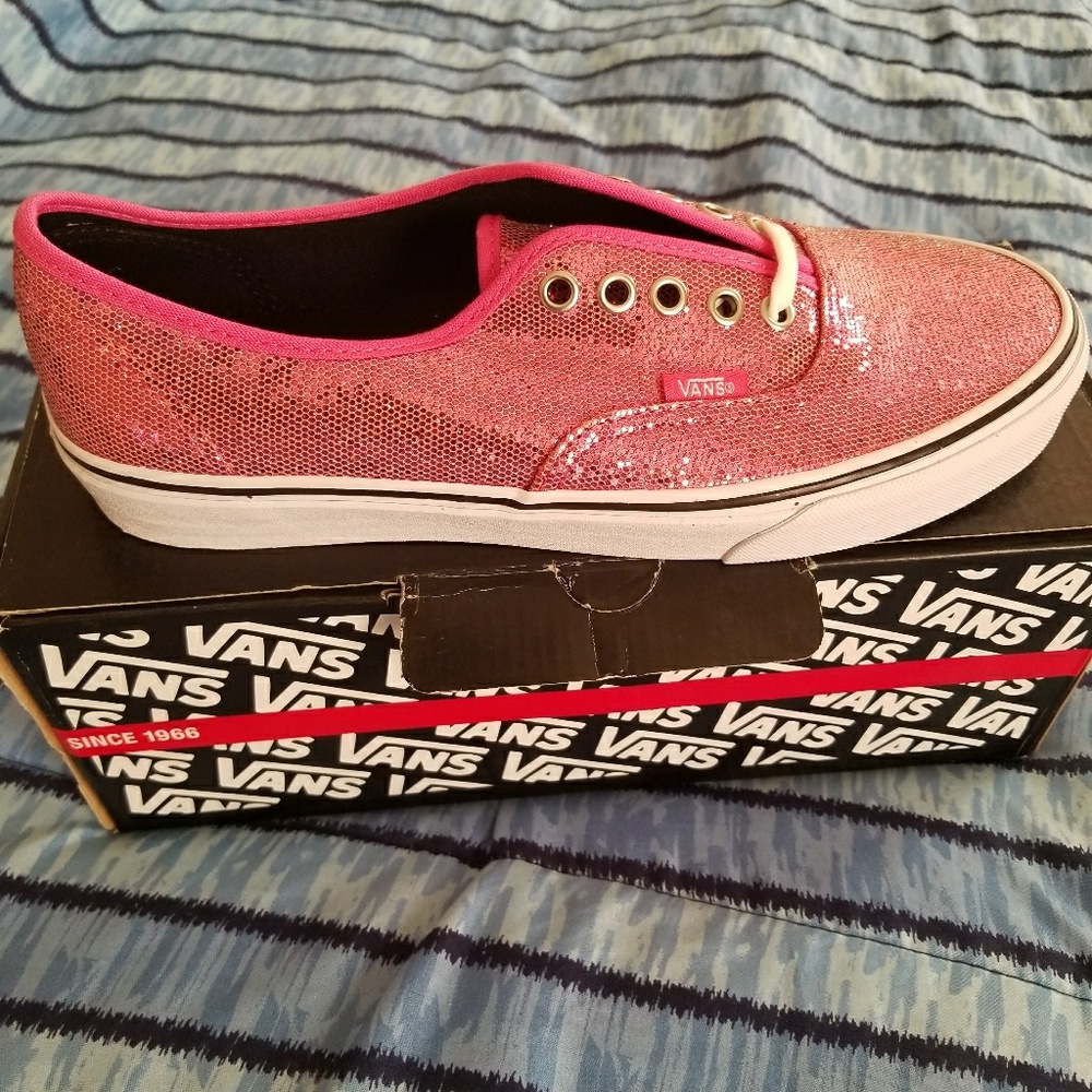 Pink glittery vans